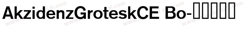 AkzidenzGroteskCE Bo字体转换